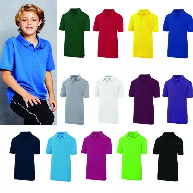 AWDis Just Cool Bambini Polo Maglietta - Ragazzi/Ragazze Poliestere Gli Sport