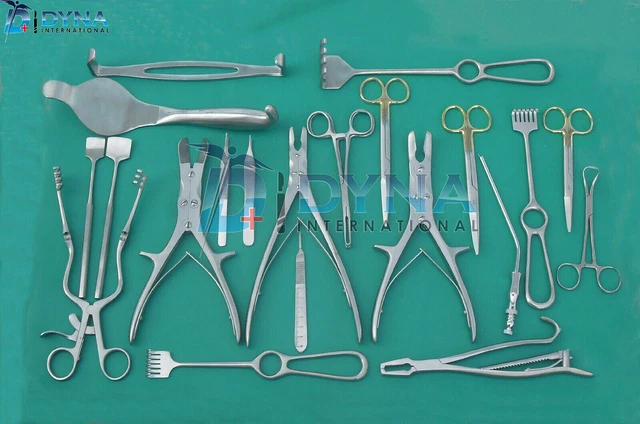 Ensemble d'instruments orthopédiques majeurs d'instruments chirurgicaux de base