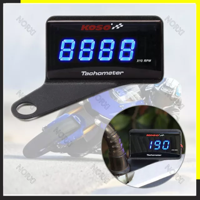 Koso Motorcycle Tachometer  RPM Fuel Gauge For Honda Yamaha Kawasaki Universal