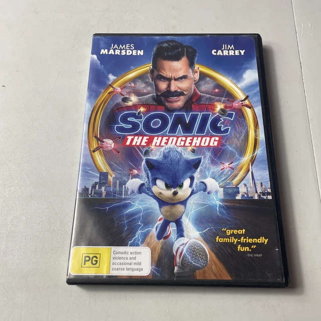 SONIC THE HEDGEHOG Dvd Movie Jim Carrey Region Pal Vgc Free