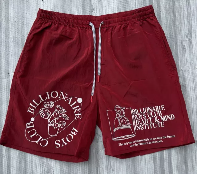BILLIONAIRE BOYS CLUB Shorts Men’s XL Red 100% Nylon Unlined Elastic ...