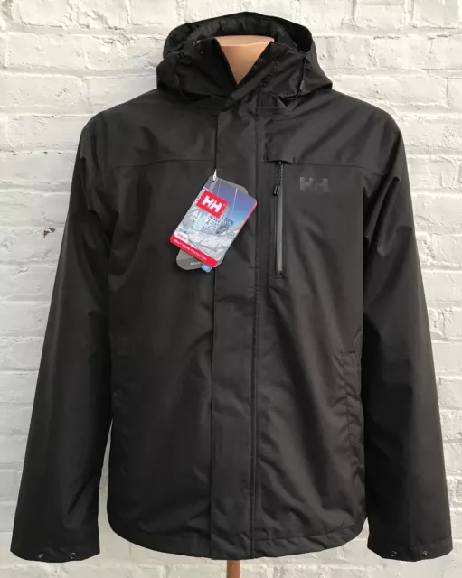 Mens Helly Hansen Insulated BLACK 3-in-1 Jacket with Hood $260, Size: S