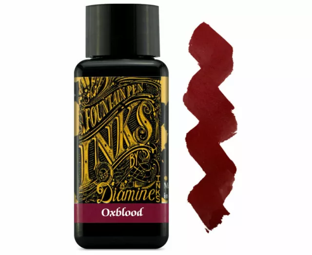 **NEW Diamine Oxblood Bottled Fountain Pen Ink 30 mL (Other Colors Available)