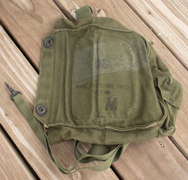 Vietnam War Era US Military M17 Gas Mask Pouch Carrier Bag Vietnam War Era US Military M17 Gas Mask Pouch Carrier Bag
