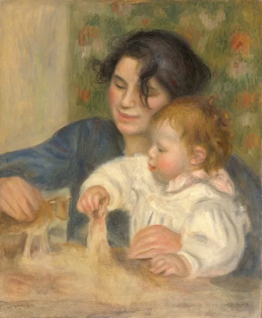 Pierre-auguste Renoir Hand oil painting,Gabrielle and Jean 24×36inch