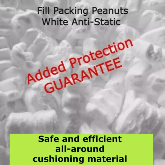 White Anti-Static Packing Peanuts 3.5 Cu ft 26 Gal Foam Shipping Extra Protectio