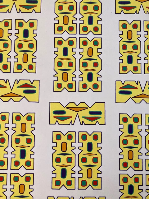 Dessin Abstrait Ancien - Gouache Sur Papier 1945 - Formes Cercle Et Triangle - À Identifier