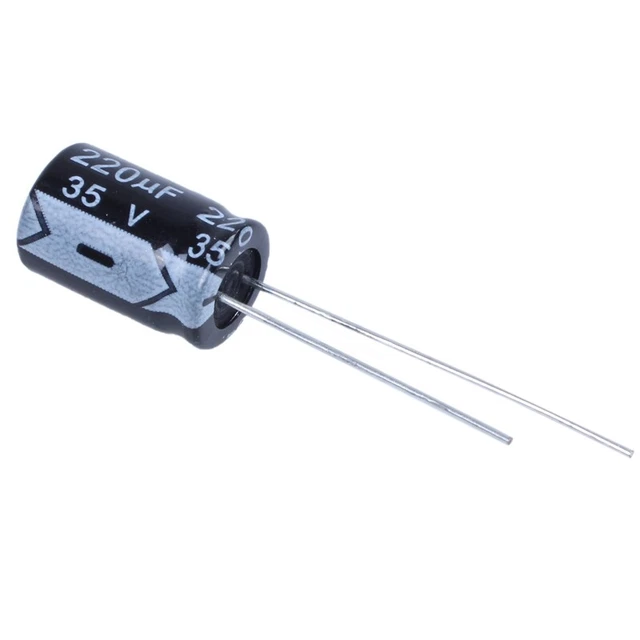 (R) 10 x 220uF 35V 105°C Radial Electrolyte Capacitor 8x12mm K2X9