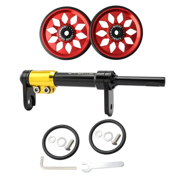 Easy Wheel Telescoping Pole Folding Bike Wheelset Telescopic Rod Scroll