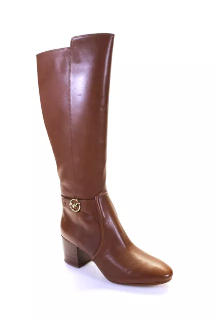 Michael Michael Kors Womens Knee High Carmen Boots Luggage Brown Size 8.5M