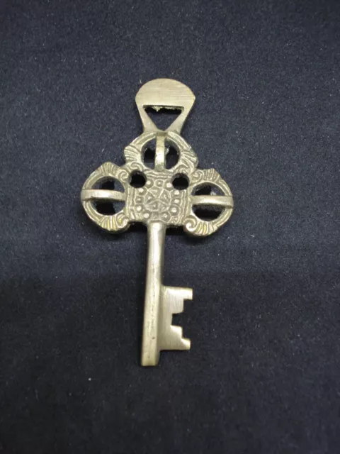 Monastery Key Ornate Solid Brass Patina