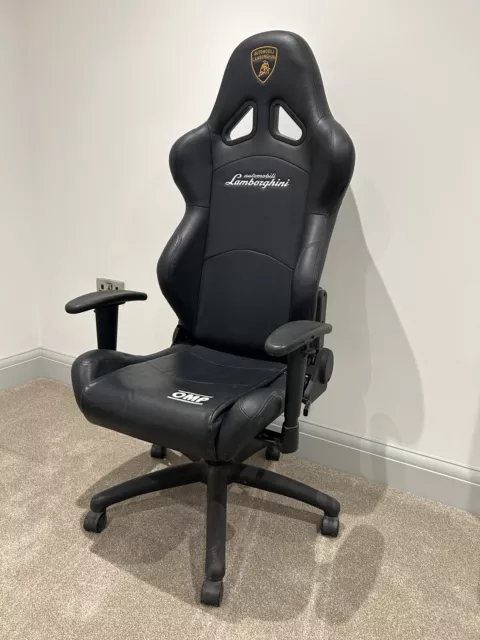 OMP Automobili Lamborghini Collection Racing Seat Office Chair In Black