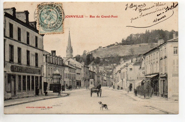 JOINVILLE Haute Marne CPA 52 Le café du grand-pont, Rue du grand-pont