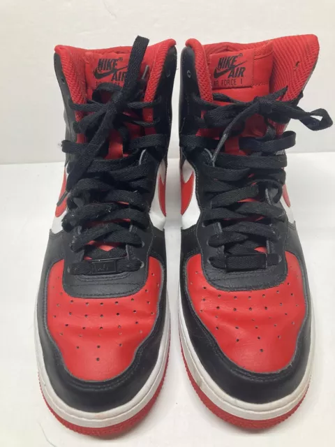 NIKE AIR FORCE 1 HIGH ID BY YOU BLACK WHITE RED BRED CHICAGO AQ3771 994 sz  11.5
