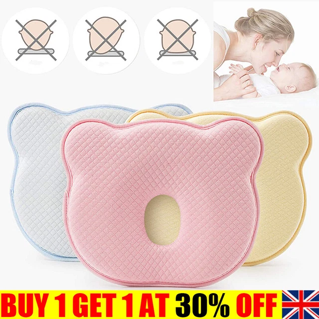 Almohada de espuma viscoelástica para bebés recién nacidos previenen el soporte de cabeza plana HeFH