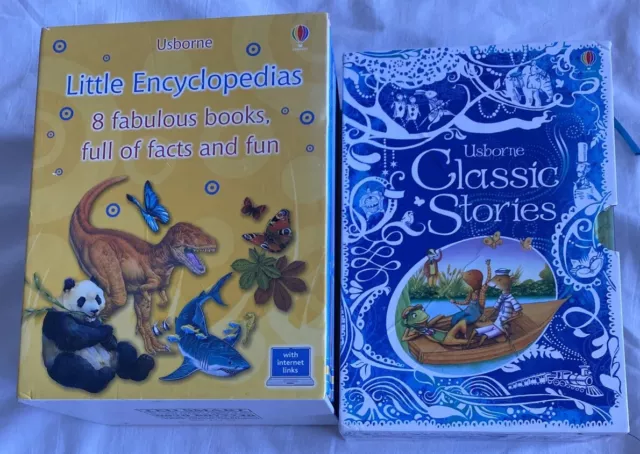 Usborne Little Encyclopaedias & Classic Stories Books Set Bundle X 2 GC SHD15