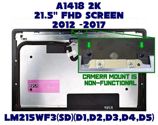 Apple iMac A1418 LCD LED Screen Front Glass Assembly Mid 2017 MMQA2LL/A EMC 3068