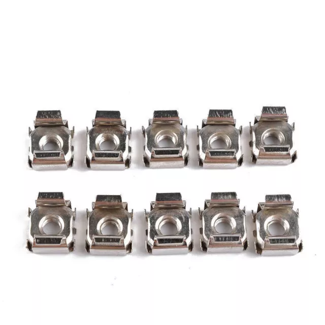 10pcs Metal Nickel-plated Square Hole Cage Nuts & Screws For Server Rack Cabinet