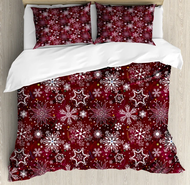 Schneeflocke Bettwäsche Set Festliches Weihnachten