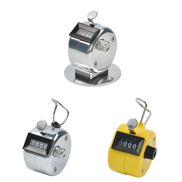 Metal Handheld Tally Counter Number Count Clicker Counter Hand Mechanical Count
