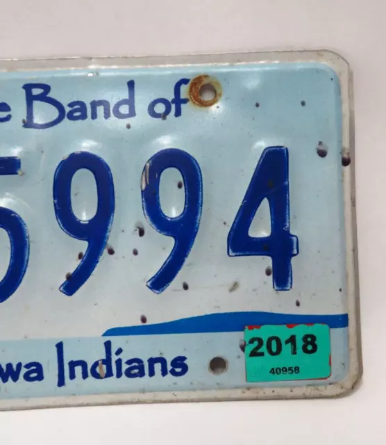 Minnesota Red Lake Band Of Chippewa Indians License Plate # 25994 With 2018 Tab 3