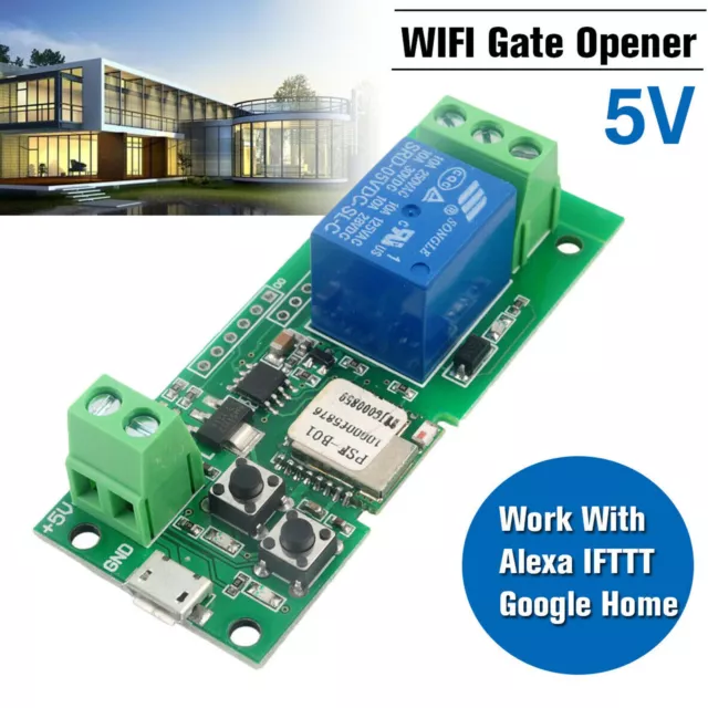 Controlador de abridor puerta de garaje remoto WiFi Trabajo+Alexa Google+ IFTTT