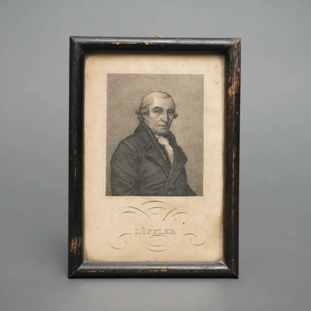 Josiah Friedrich Christian Löffler Theologe + Teacher Copperplate Um 1820