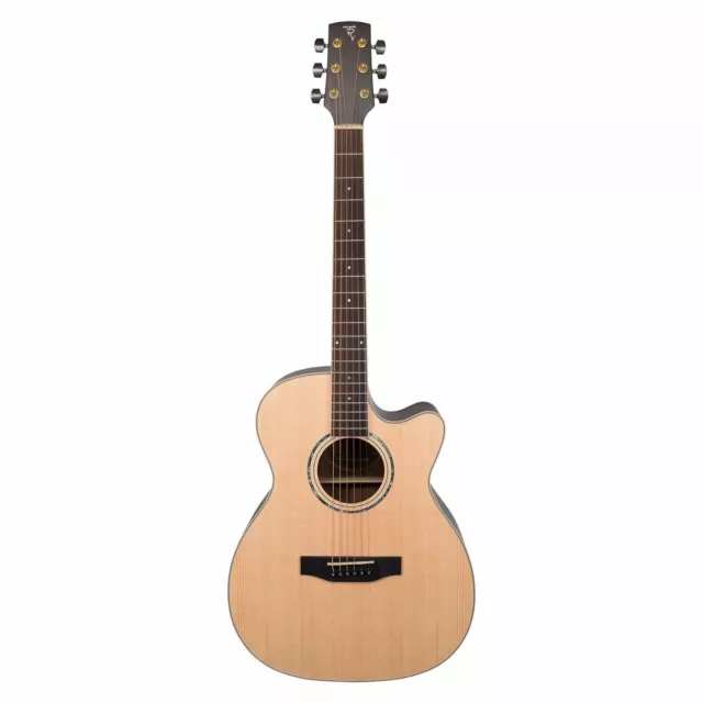 Timberidge '3 Series' Spruce Solid Top Acoustic-Electric Small Body Cutaway Guit