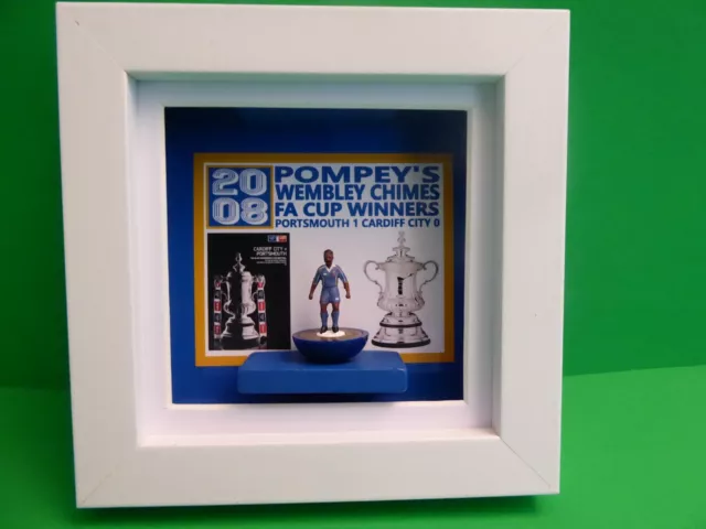 PORTSMOUTH FC Mini-Framed Art Handpainted subbuteo Football Gift Present POMPEY