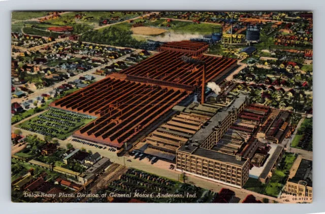 Anderson IN-Indiana, Aerial Delco-Remy Plant, Antique, Vintage Postcard