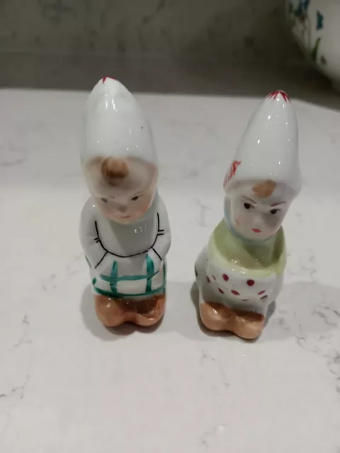 Early Vintage Goebel/Hummel?Ceramic Dutch Boy & Girl Salt & Pepper Shakers