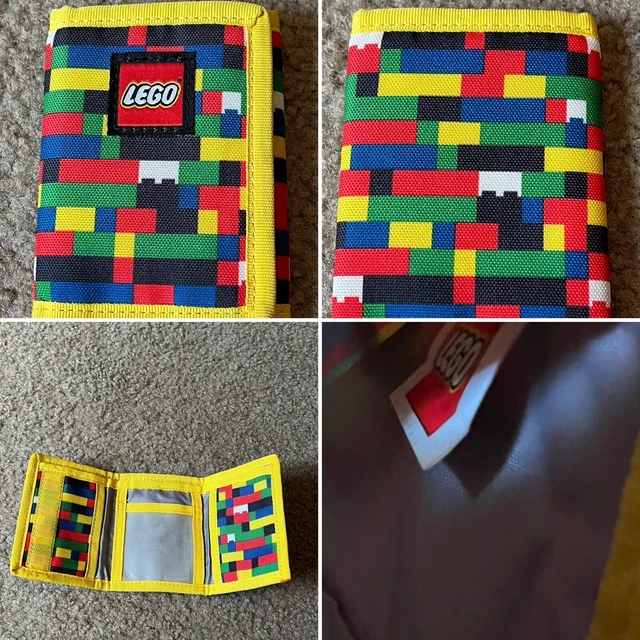 Lego brand Tri-Fold Wallet Yellow with Lego Brick Pattern OEM Authentic Genuine