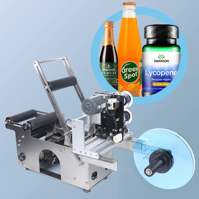 SEMI AUTOMATIC LABELING & Coding Machine Round Bottle Jar Label Marking