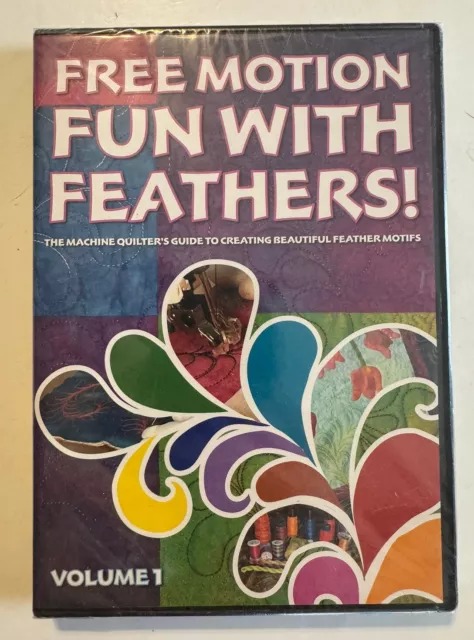 Free Motion Fun With Feathers Volume 1 DVD New Factory Sealed for Quilters