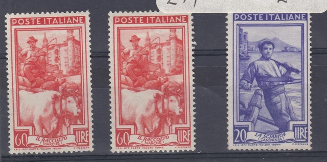 Italy Occupation x 3 20L/60L SG768/775 MNH J4090
