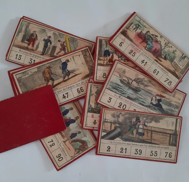 Matenet Game Loto Old Departments France Cards Complete Peu