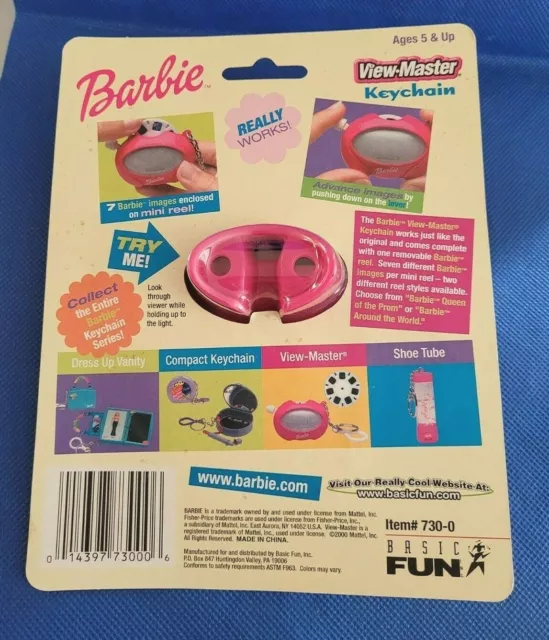 NIP Tiny view-master Barbie Keychain gaf view-master Reel Viewer View Finder 2