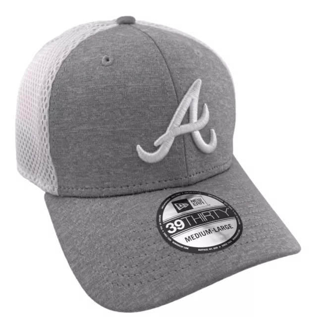 New Era Atlanta Braves MLB Grey/White Neo Mesh 39Thirty M/L (ERROR HAT) Redsox