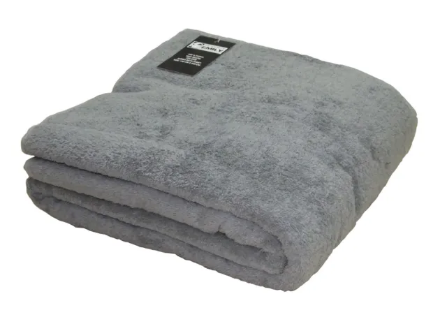 Extra Large Grey Bath Sheet Jumbo Towel 100% Cotton 150cm x 200cm 500gsm