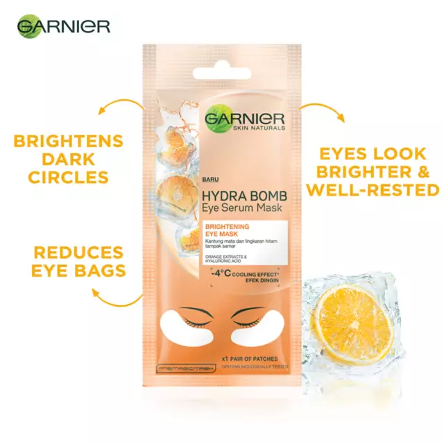 Garnier Hydra Bomb Eye Serum Mask - Orange (6gm) Free Shipping 3