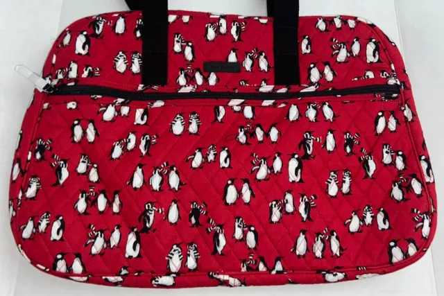 Vera Bradley Medium Traveler Bag, Playful Penguins Red, New With Tags