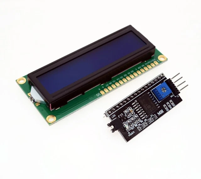 LCD 1602A + I2C Modul 16x2 Zeichen Display HD44780 LCD 1602 Arduino ...