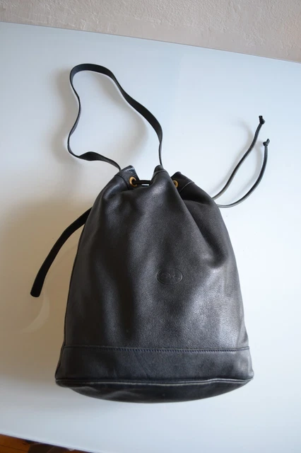 Sac Seau Sac Longchamp Rond LONGCHAMP SAC SEAU En Cuir Bleu Marine