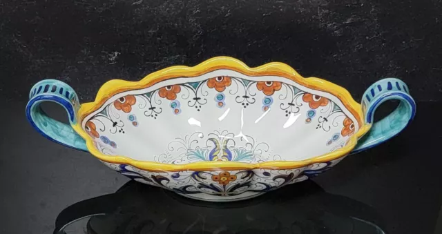Fratelli Mari Deruta Pottery Large Centerpiece Bowl Italy Italian Pottery