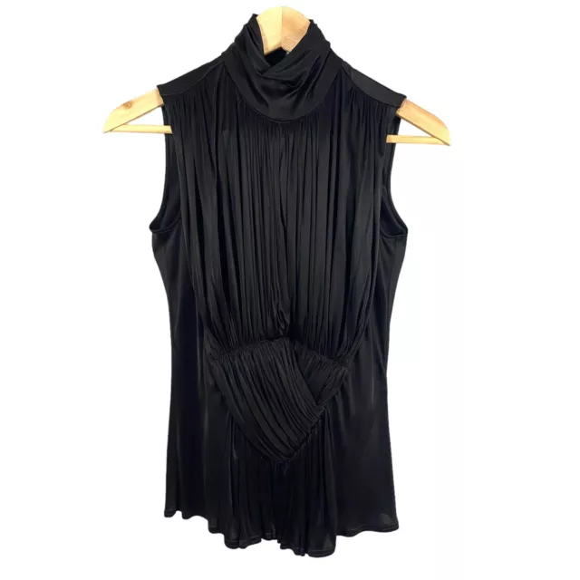 Balenciaga Paris Sleeveless Blouse Size 38 US Medium Black