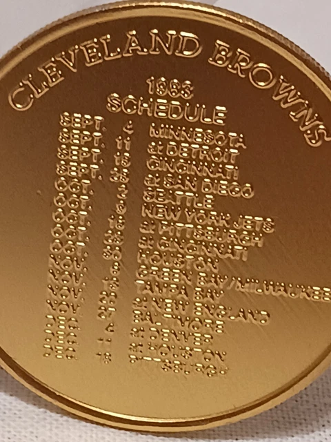 Johnnie Walker Red Token, Cleveland Brown's 1983 Schedule 3