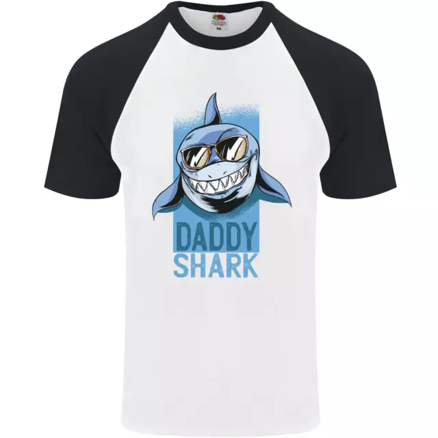 Papa Shark Drôle Père De Jour HOMMES S/S Baseball T-Shirt