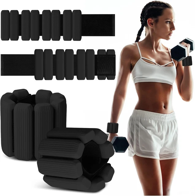 Set Di 2 Pesi Da Polso/Caviglia Regolabili 0,5-1 Kg - Per Fitness, Jogging, Yoga, Pilates - Foto 3