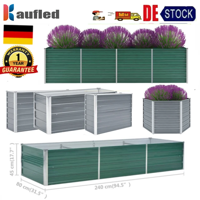 Metall Hochbeet Gemüsebeet Pflanzbeet Frühbeet Blumenkasten Kartoffe Kräuterbeet