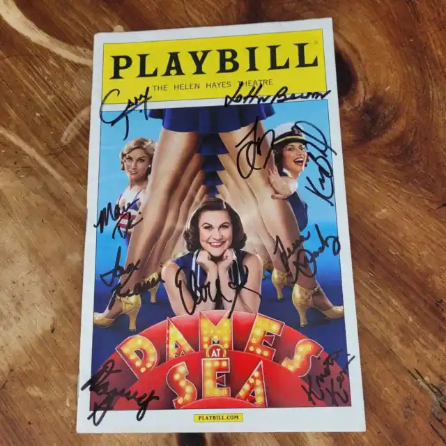 DAMES AT SEA CAST SIGNED PLAYBILL OCTOBER 2015 HELEN HAYES THEATRE Autographed
